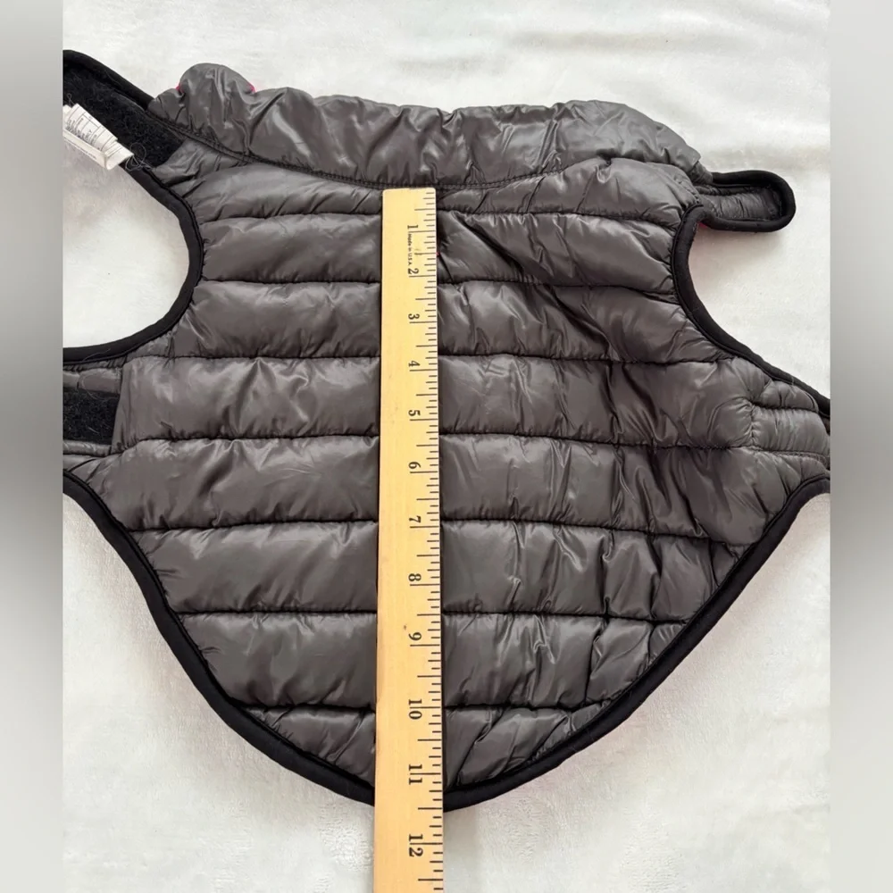 Top Paw Fuchsia and Black Quilted Dog Jacket OS